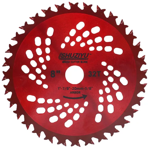 Miniatura 9 de 10"-60T. Arbor de 1" con adaptador de arandela de 7/8"-20mm-5/8", cuchilla cortadora de cepillo, cuchilla de malas hierbas. Adecuado para todas