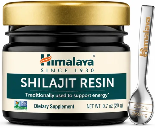 Himalaya Resina n Shilajit, superalimento energético, 60% ácido fúlvico, sin OMG, tarro de 0.7 oz (20 g), suministro para 40 días