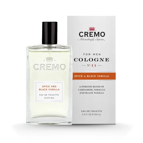 Cremo Colonia para Hombre - Spray de Colonia de Especias y Vainilla Negra para Hombre, Una Explosión de Especias Vibrantes, Bosques Oscuros y