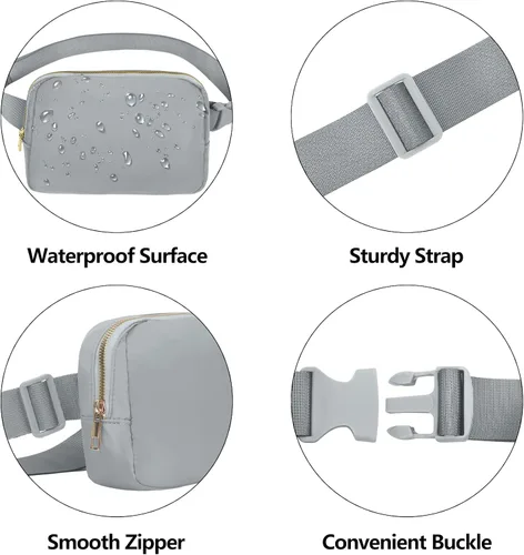 Miniatura 24 de Riñonera cruzada para mujeres y hombres, bolsa para cinturón para senderismo con correa ajustable, riñonera para correr, entrenamiento, deportes