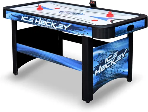 Hathaway, mesa de juego de aerohockey de 5 pies, para salas de juegos familiares, con puntaje electrónico, discos y percutores gratuitos