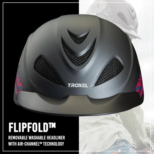 Miniatura 3 de Troxel Rebel Bold - Casco de equitación, perfil bajo, ligero, diseño ajustable, equipo de equitación de seguridad Atrapa sueños