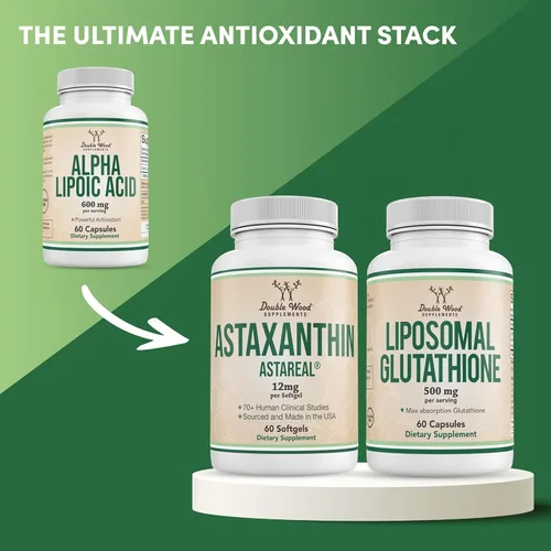 Miniatura 7 de Ácido Alfa Lipóico 600 mg por porción, 60 cápsulas (Tercera parte probada, sin transgénicos, sin gluten, seguro para veganos) Potente antioxidante
