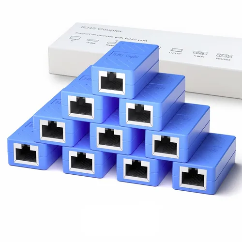 Miniatura 9 de Dingsun Acoplador RJ45, extensor Ethernet para conector hembra a hembra Cat7/Cat6/Cat5e/Cat5 (1 paquete, negro)