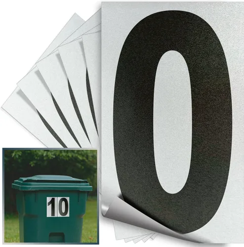Miniatura 43 de iSYFIX Calcomanías de vinilo negro número 0 (Zero) – Paquete de 6 calcomanías de 1.5 pulgadas – Calcomanías de alta calidad, fondo reflectante