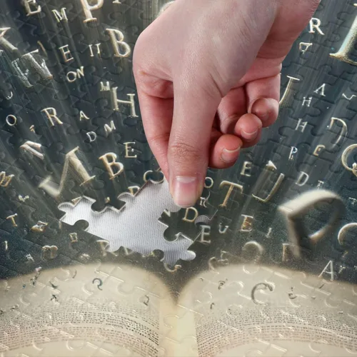 Miniatura 4 de Rompecabezas de libro del alfabeto, rompecabezas de 500 piezas, rompecabezas de regalo con bolsa de almacenamiento de malla, rompecabezas divertido