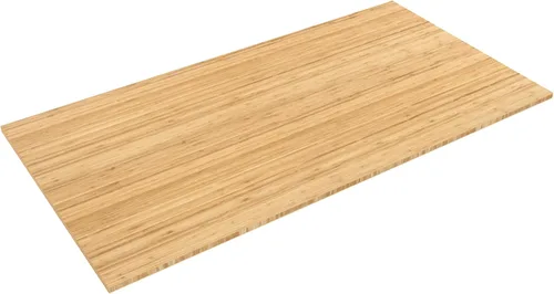 FLEXISPOT Escritorio de Pie de Bambú de Pieza Única de 122 x 61 cm, Altura Ajustable, Mesa Rectangular de Escritorio Bambú natural
