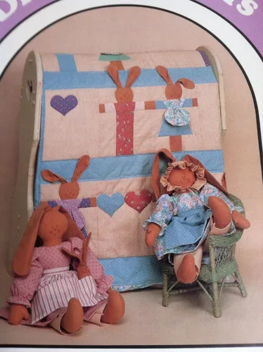 Miniatura 2 de DreamSpinners Patrón 143 Meadow Lane - Conejito de peluche con ropa, conejito de bolsillo y colcha