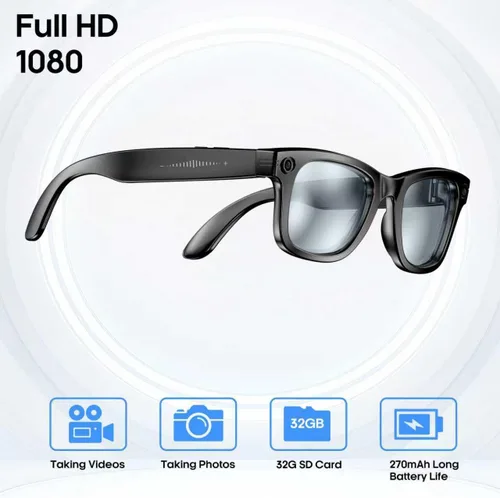 Miniatura 5 de Lentes de cámara inteligente AI para hombres y mujeres, fotografía 4K, grabación de video HD de 1080P, traducción en tiempo real, audio de oído