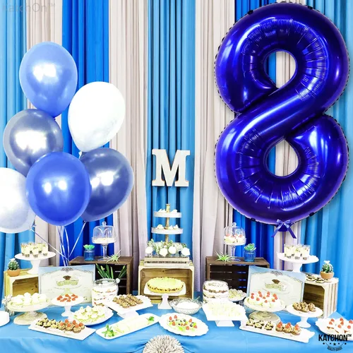 Miniatura 652 de KatchOn, Globo grande azul número 2 de 40 pulgadas Decoraciones de cumpleaños de Baby Shark para niño de 2 años Globo azul número 2 Globo