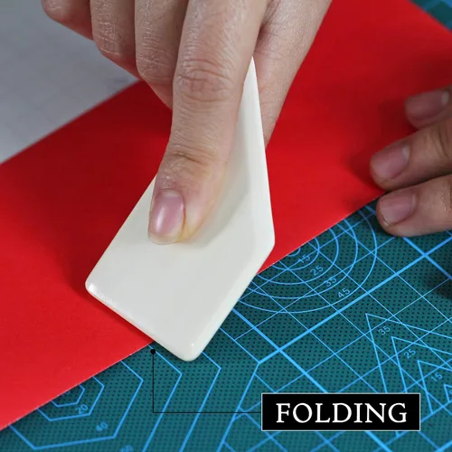 Miniatura 3 de ECOHU Carpeta cuadrada de hueso – Hueso auténtico, papel y cuero, fabricación de tarjetas, origami, encuadernación, álbum de recortes, no raya