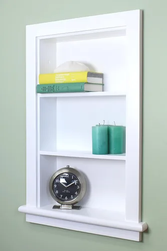 Miniatura 8 de Aiden - Botiquín de repuesto de pared empotrada de 14 x 24 pulgadas, estante de inserción para gabinete de baño, fabricado en América del Norte