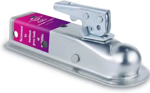 Miniatura 8 de Acoplador de remolque ajustable de 2-5/16 pulgadas con pestillo de gatillo SAE Clase IV 12500 libras para remolque RV, barco, cámper (negro)