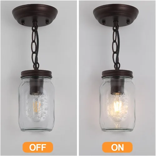 Miniatura 5 de Retro Industrial Style Led Chandelier Glass Modern Ceiling Lamp Pendant Lighting Indoor Fixture American Aisle Entrance Lamparas,for Dinning Room