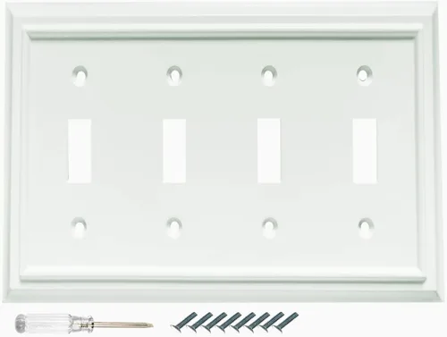 Miniatura 18 de Placas de pared, cubiertas de toma de corriente dúplex, placas de interruptor de luz de palanca, cubierta de interruptor de luz para decoración