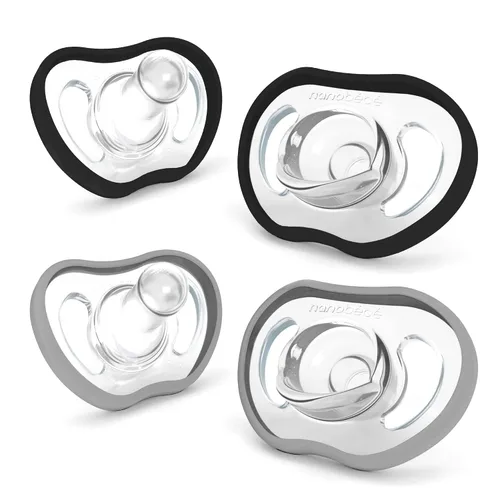 Miniatura 15 de Nanobebe - Chupetes para bebés de 0 a 3 meses, ortodónticos, se curvan cómodamente con el contorno de la cara, galardonados para bebés que