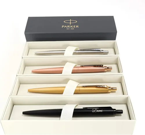 Miniatura 5 de Bolígrafo monocromático personalizado Parker Jotter XL + caja de regalo Diseña un regalo verdaderamente único Grabado con láser - Negro