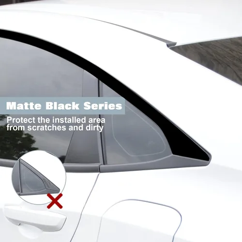 Miniatura 6 de Xotic Tech - Juego de calcomanías precortadas de vinilo para puerta lateral, cromadas, color negro mate, compatible con Honda Civic Coupe 2016-2021