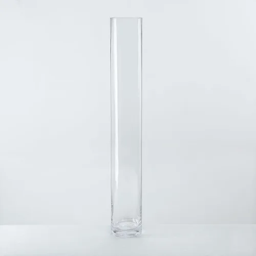 Miniatura 15 de CYS Excel Jarrón cilíndrico de vidrio transparente (Altura: 16 pulgadas de diámetro: 4 pulgadas) Múltiples opciones de tamaño para centros de mesa
