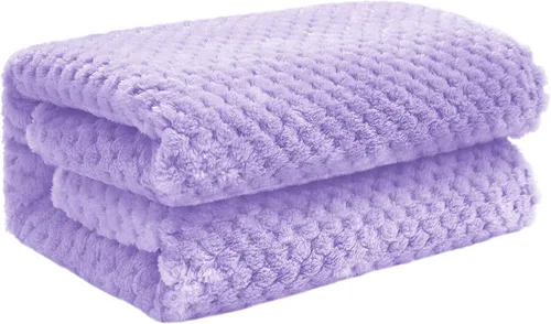 Miniatura 66 de Exclusivo Mezcla - Manta de vellón extragrande para sofá o cama, mantas supersuaves y cálidas con textura de gofre, acogedora, mullida y ligera Azul