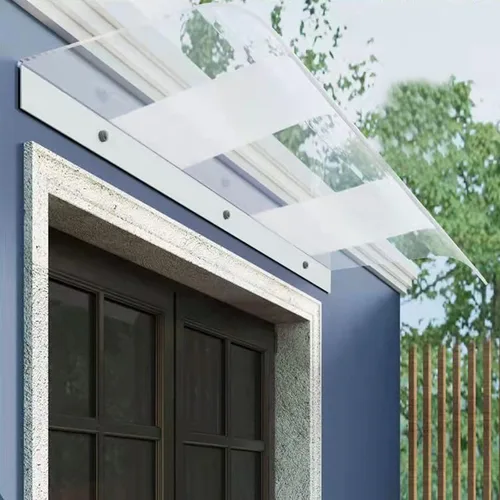 Miniatura 5 de Toldo de protección UV para ventana, toldo para puerta, toldo para puerta delantera al aire libre, patio, cubierta de policarbonato transparente
