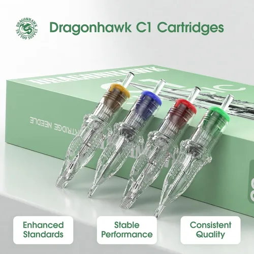 Miniatura 6 de Agujas de Tatuaje Extremas Dragonhawk - 20 PCS Cartuchos Desechables de Delineador Redondo 1207RL Agujas Profesionales para Trabajo de Delineado