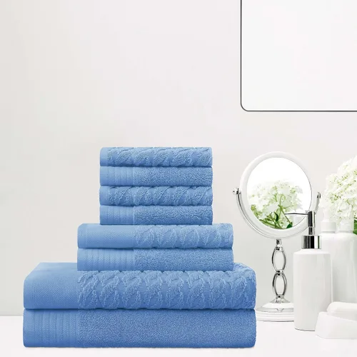 Miniatura 79 de Superior Juego de 6 toallas de 100% algodón egipcio de 500 GSM, 6 piezas, 2 caras, 2 manos, 2 toallas, ideal para baño, cocina o playa, de secado