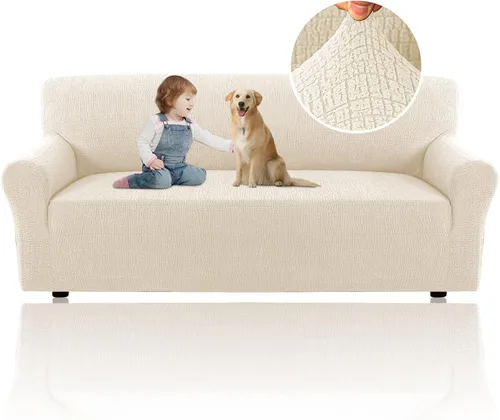 Miniatura 29 de H.Versailtex 2025 Fundas de sofá Jacquard para sofá de 3 cojines, 1 pieza de fundas elásticas para sofá, protector de muebles antideslizante, suave