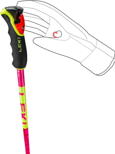 Miniatura 5 de LEKI Spitfire - Bastones de esquí de aluminio ligero 3D para esquí alpino Neonmagenta-Neonyellow-Berry
