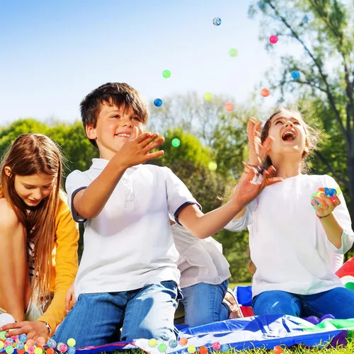 Miniatura 7 de Sumind 100 bolas pequeñas con rebote de goma a granel para bebés, regalos de fiesta de cumpleaños, regalos, premios, máquinas expendedoras