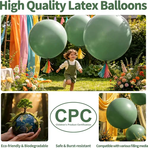 Miniatura 21 de 32 piezas de globos grandes morados de 18 pulgadas, globos redondos grandes de látex para decoración de cumpleaños y bodas. (morado)