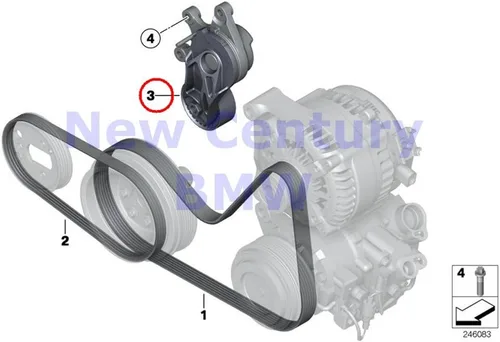 Miniatura 2 de BMW E84 E89 F07N F10 F10N Tensor mecánico de correa OEM 11287594969