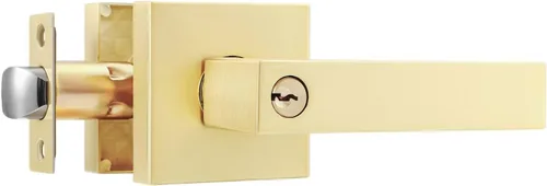Miniatura 10 de Leydebong Paquete de 2 pomos de puerta de entrada con llave igual, pomo de puerta con cerradura y llave, manijas de puerta doradas para exterior e