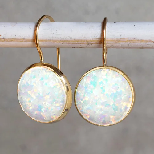 Miniatura 5 de Gemstone Earrings for Women - Gold Gemstone Drop Earrings - Birthstone - 14K Gold Earrings for Women - Gold Formal Earrings - Boho Wedding Earrings
