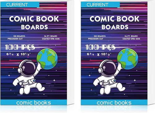 YSCare 200 tableros de cómics, tableros de cómics de tamaño actual, tablero de respaldo sin ácidos, tablero grueso y duradero para archivos de