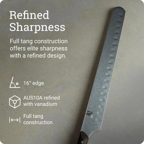 Miniatura 3 de Shun Kanso - Cuchillo de pechuga hueca de 12 pulgadas, cuchillo japonés hecho a mano con funda de madera Saya, hoja de acero inoxidable AUS10A