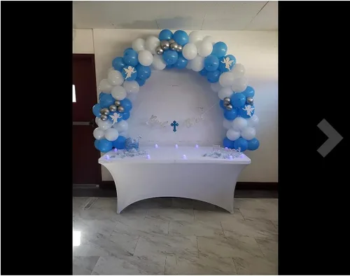 Miniatura 4 de Elkanah Decoraciones de bautismo, bautizo, comunión: pancarta blanca y plateada de Dios bendita, decoración de pastel de cruz, globos, ángeles, tira