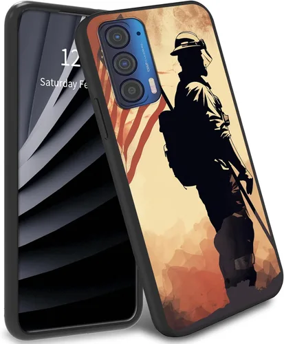 Miniatura 30 de Funda delgada para Moto Edge 2021 TPU con diseño de hojas de arte, cubierta de protección de cuerpo completo de goma de gel suave para Motorola Edge