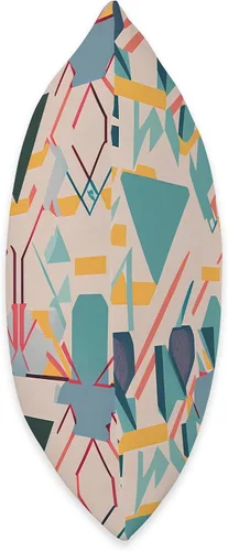 Miniatura 2 de Pure Pattern Paradise Colorful Abstract Geometric Pattern #064 Throw Pillow, 16x16, Multicolor