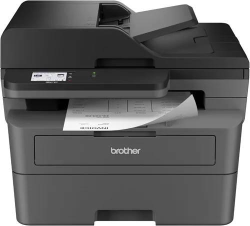 Impresora láser monocromática compacta inalámbrica Brother MFC-L2820DW todo en uno con copia, escaneo y fax, impresión a doble cara, blanco y negro