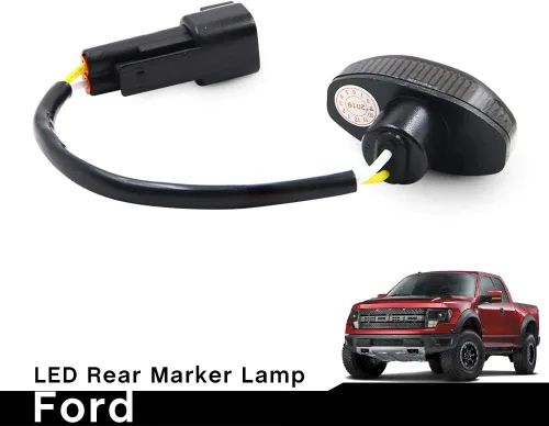 Miniatura 6 de Luces LED de Marcador Lateral para Ford F150 SVT Raptor Pick Up 2010-2014, Luces de Marcador Trasero/Trasera F150, Lente Ahumada Roja, Kits de Luz