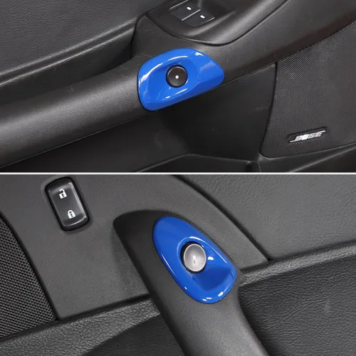 Miniatura 7 de Cubierta para interruptor de puerta de automóvil compatible con Chevy Corvette C6 2005-2013, accesorios de ajuste de botón de interruptor de bisel