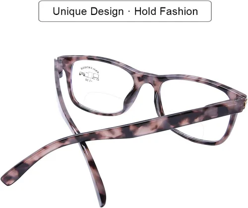 Miniatura 5 de DOOViC Gafas de lectura bifocales, paquete de 2 lentes de lectura con bloqueo de luz azul, negra/tortuga, bisagra de resorte de calidad para hombres
