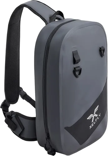 Miniatura 11 de Xelfly - Mochila de pesca impermeable con soporte para caña, válvula de aire inflable, correas acolchadas para la cintura y bucles para engranajes