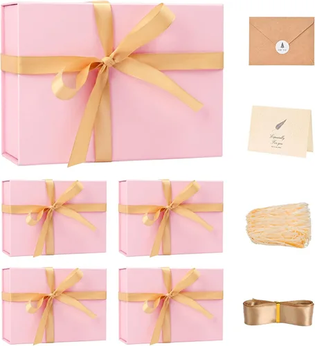 Miniatura 77 de LIFELUM Square Gift Box with Magnetic Lid, Card, Sticker, Ribbon, Shredded Paper Filler for Business, Wedding, Birthdays