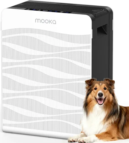 Purificador de aire para hogar habitación grande 2800 pies², MOOKA purificadores de aire de doble cara para hogar mascotas con filtros lavables,