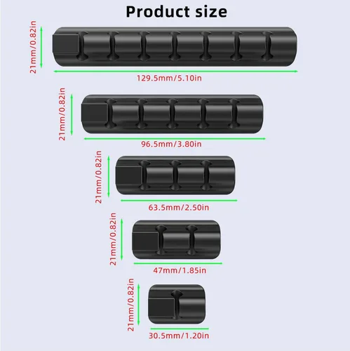 Miniatura 4 de Organizador de cables de organización de cables, clips magnéticos para cables, soporte de alambre adhesivo para debajo del escritorio, mesita