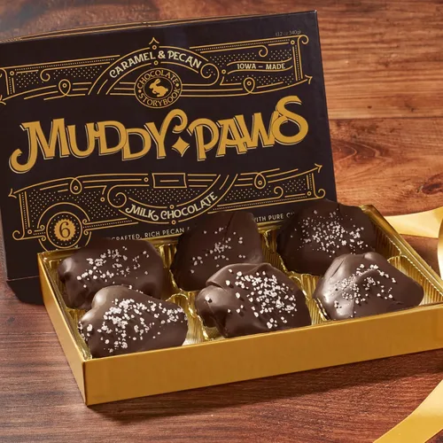 Miniatura 7 de Caja de regalo de tortugas pecanas saladas de chocolate negro