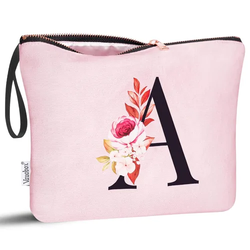 Miniatura 48 de Vavabox A-Z Bolsa de Maquillaje Personalizada, Regalos de Cumpleaños para Mujeres y Mamá, Regalos para la Mejor Amiga, Bolsa de Cosméticos