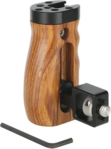 Miniatura 5 de NICEYRIG Wooden Side Handle for ARRI Locating Pin Adjustable Universal Left & Right Grip for DSLR Camera Cage Rig - 462